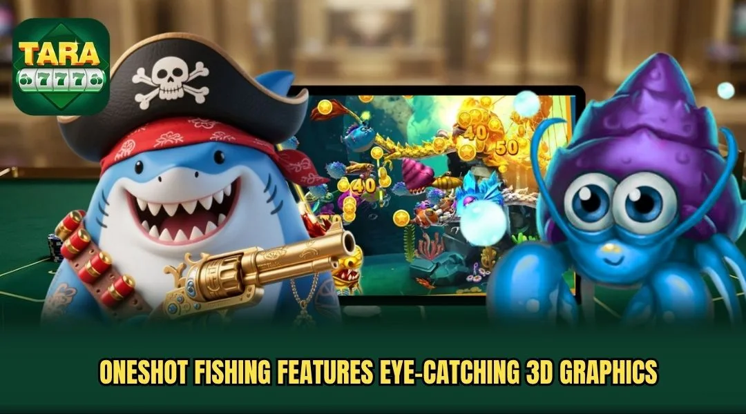 Oneshot Fishing features eye-catching 3D graphics Oneshot Fishing features eye-catching 3D graphics