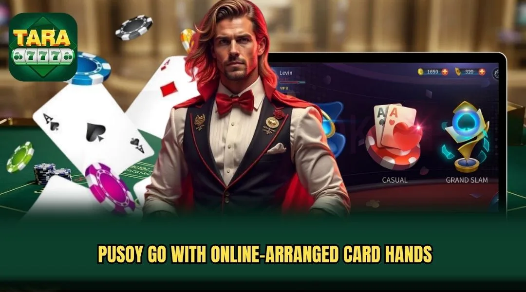 Pusoy Go with online-arranged card hands Pusoy Go with online-arranged card hands